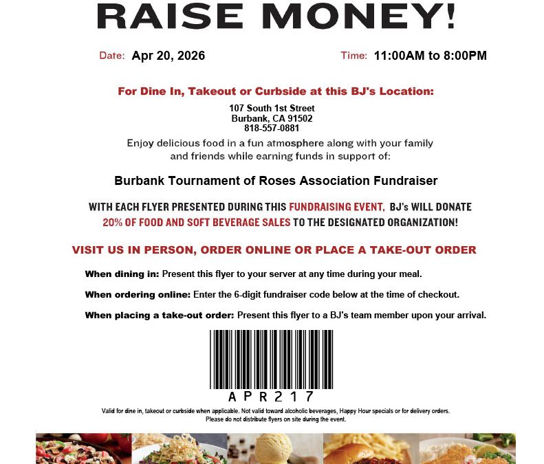 Burbank Rose Float Fundraiser